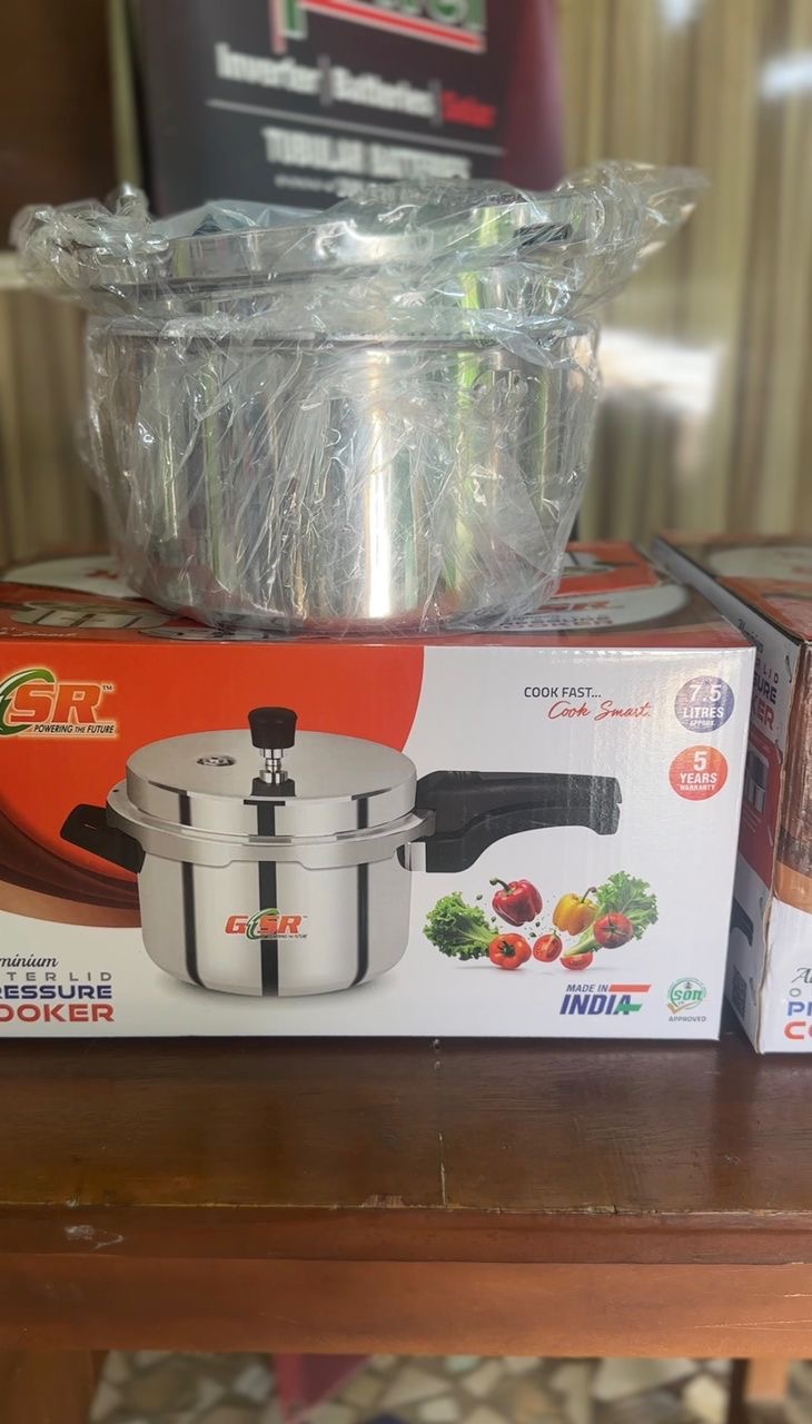 GSR aluminum outerlid pressure cooker-7.5 liters