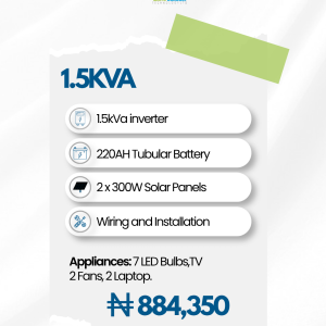 1.5kVa Solar Package