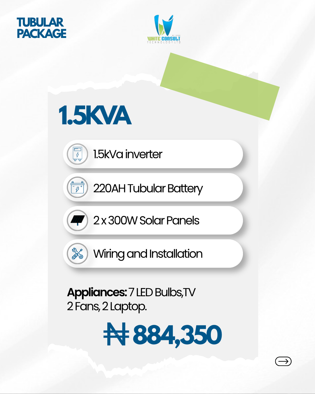 1.5kVa Solar Package
