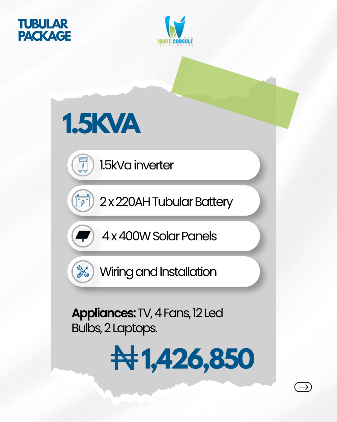 1.5kVa Solar Package