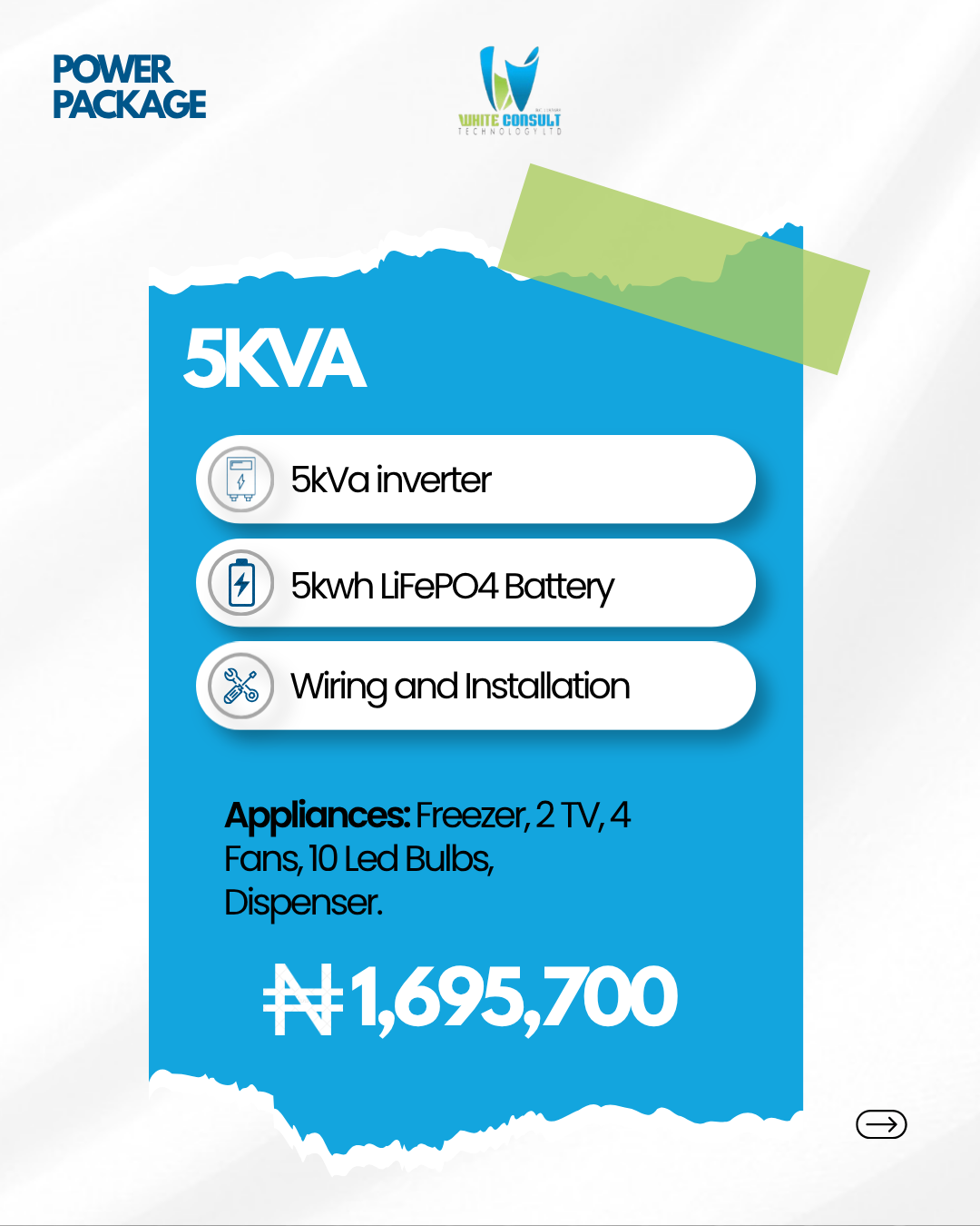 5kVa 5kwh Power Package