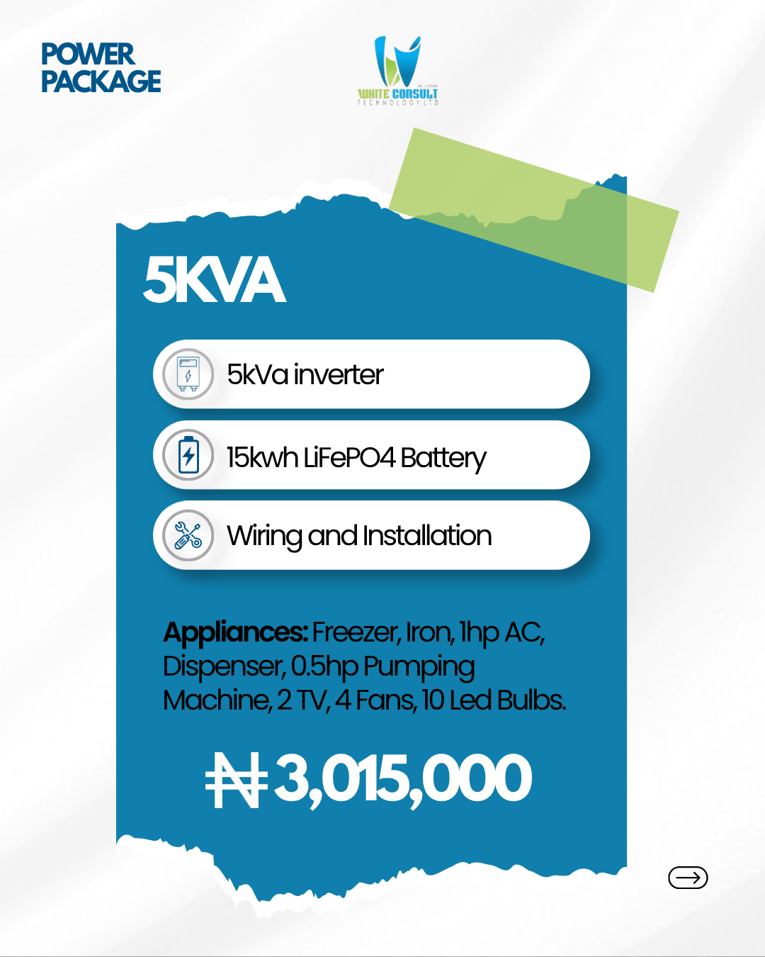 5kVa 15kwh Power Package