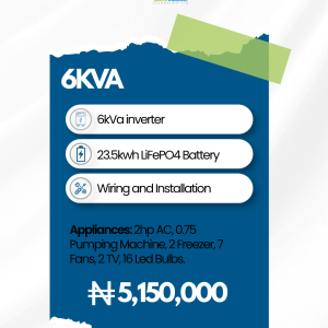 6kVa 23.5kwh Power Package