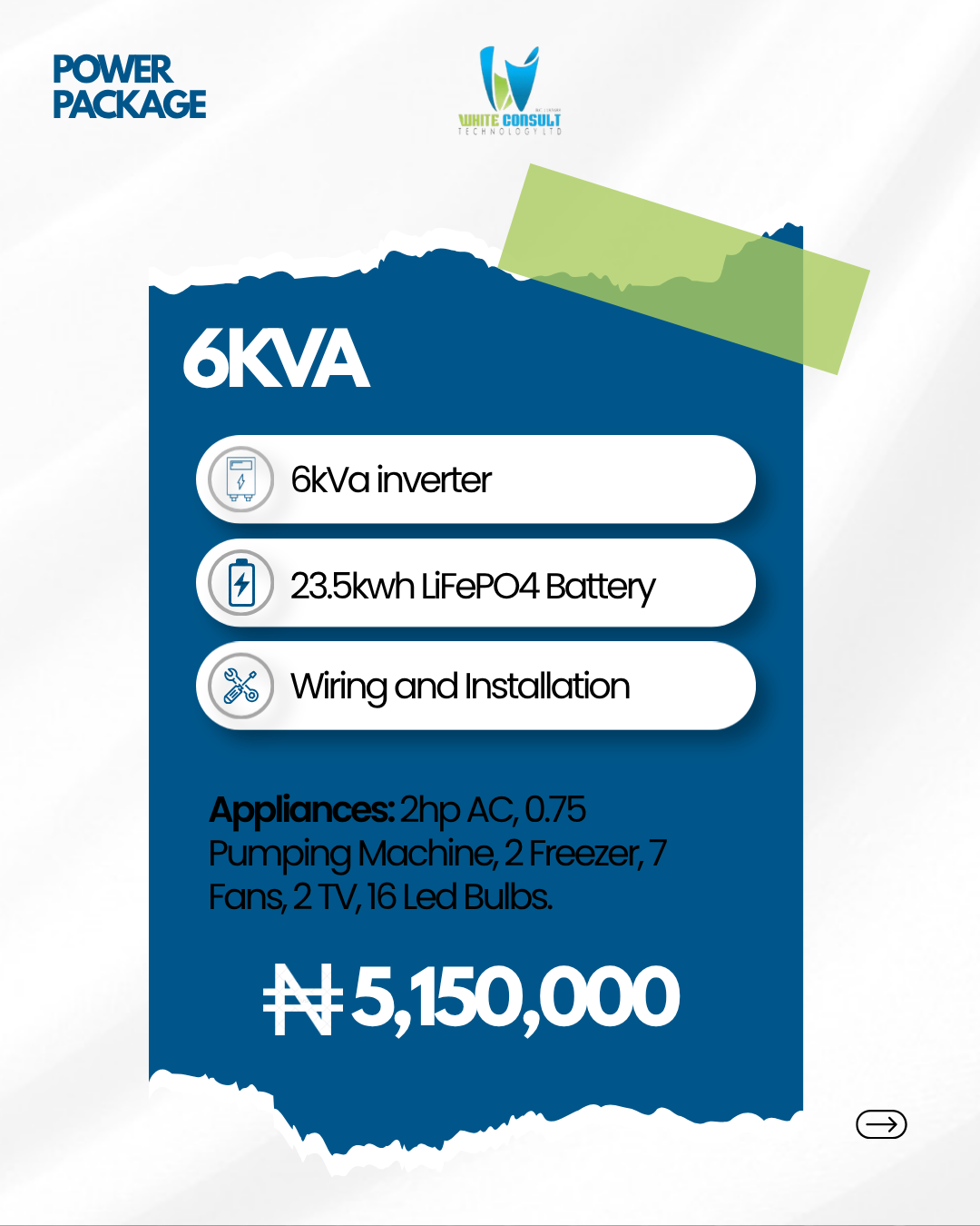 6kVa 23.5kwh Power Package